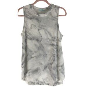 Star & Skye Pajama Shirt Womens Size‎ Medium White Gray Tank